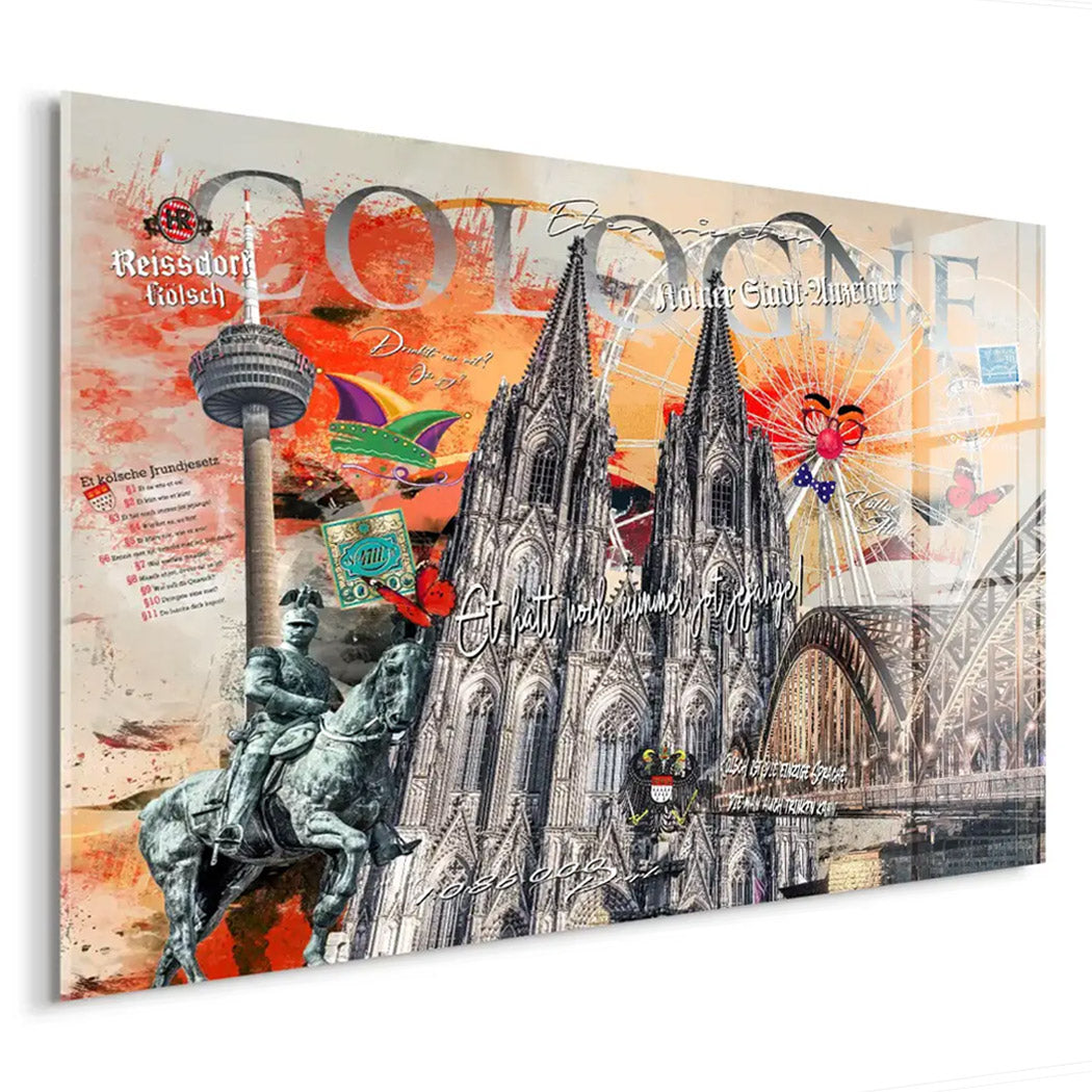 Köln City Pop Art Acrylglas Bild INGALERIE