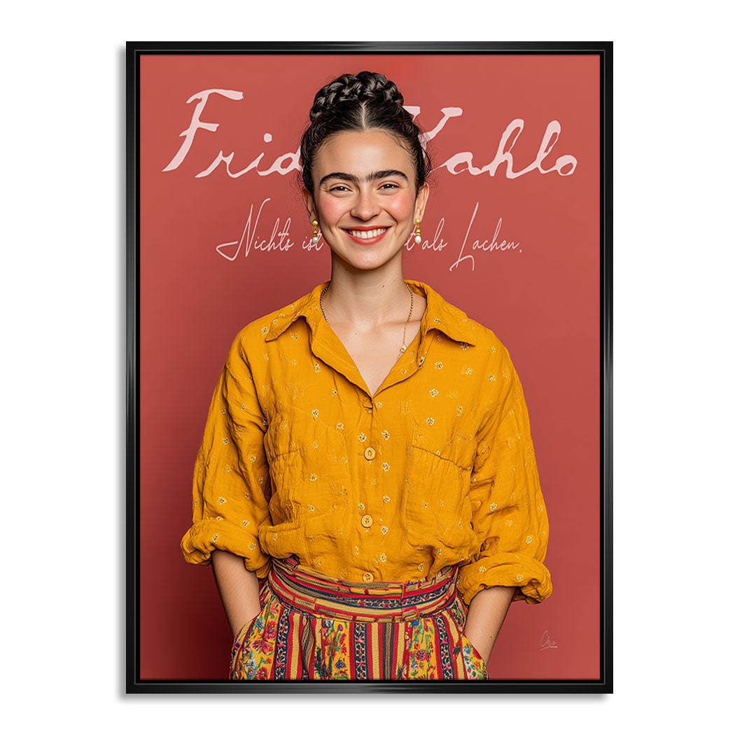 Das Lachen der Frida Alu Dibond Bild
