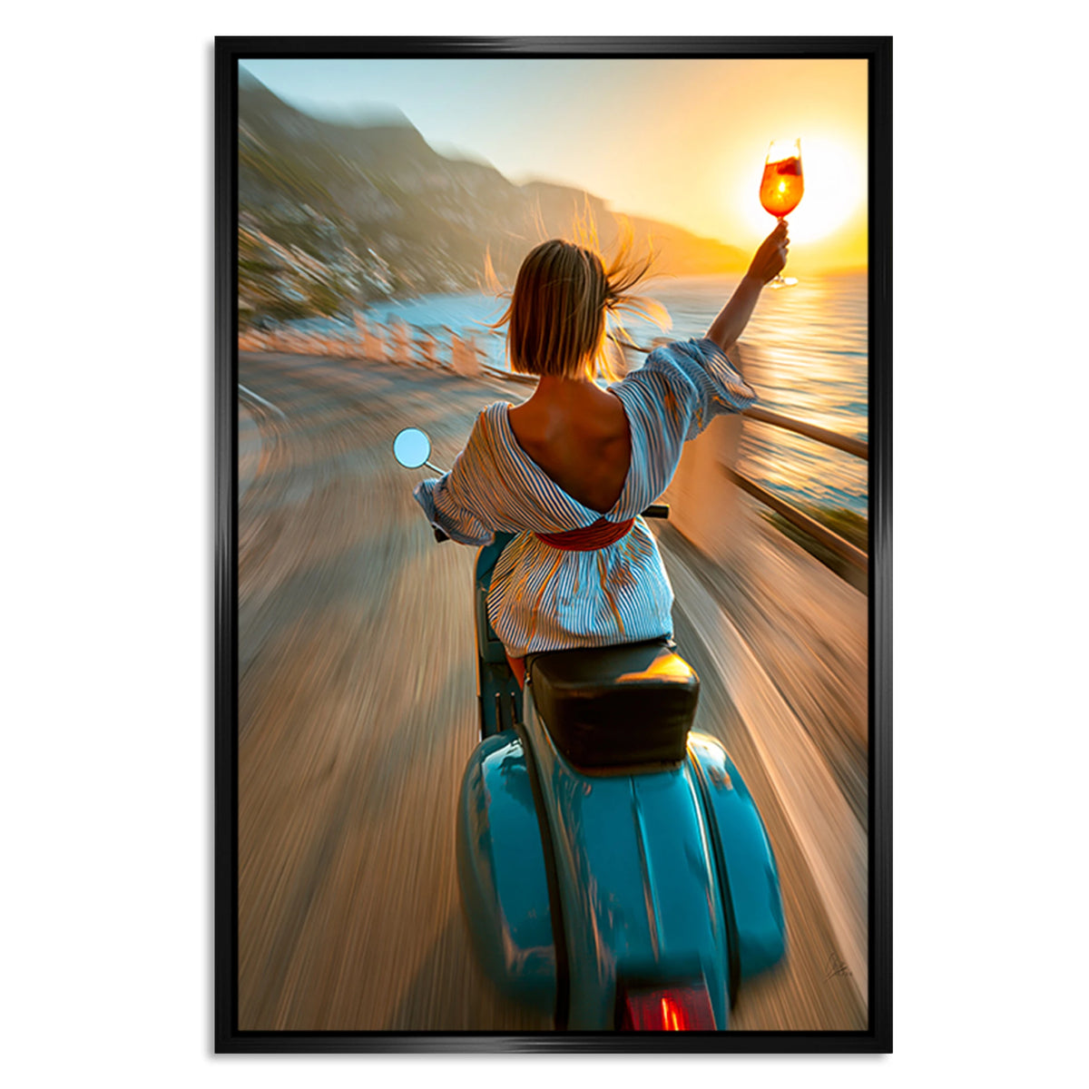 Vespa Dolce Vita Leinwand Bild