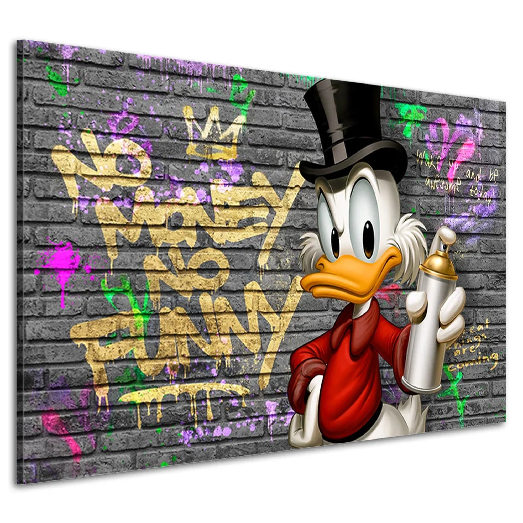 Dagobert Duck Street Money Leinwand Bild