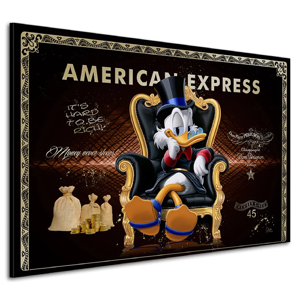 Dagobert Duck Goldrausch Leinwand Bild