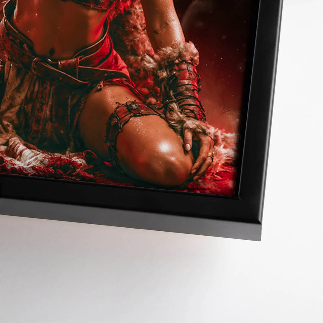 Drachenkriegerin Leinwand Bild