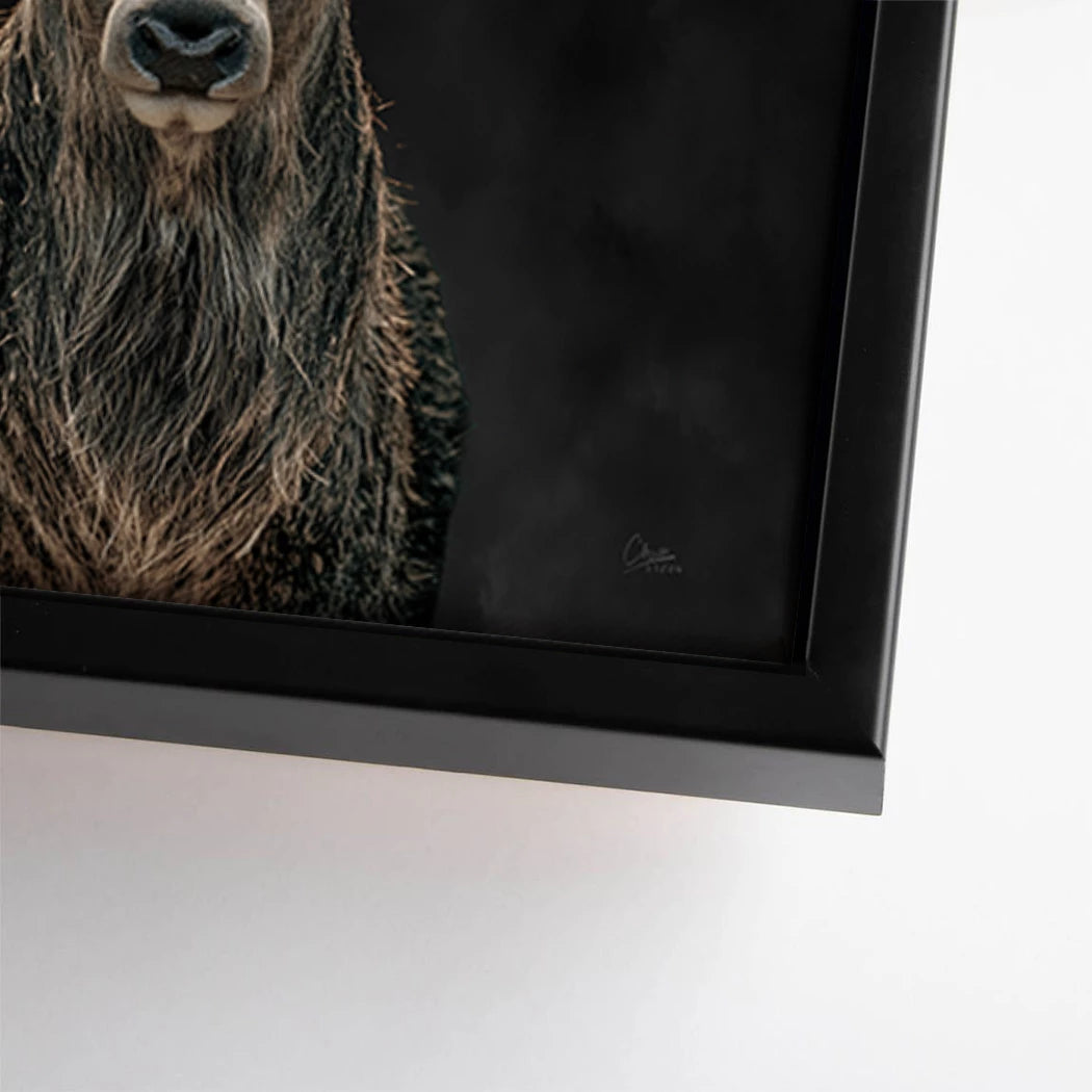 Hirsch Black Art Leinwand Bild