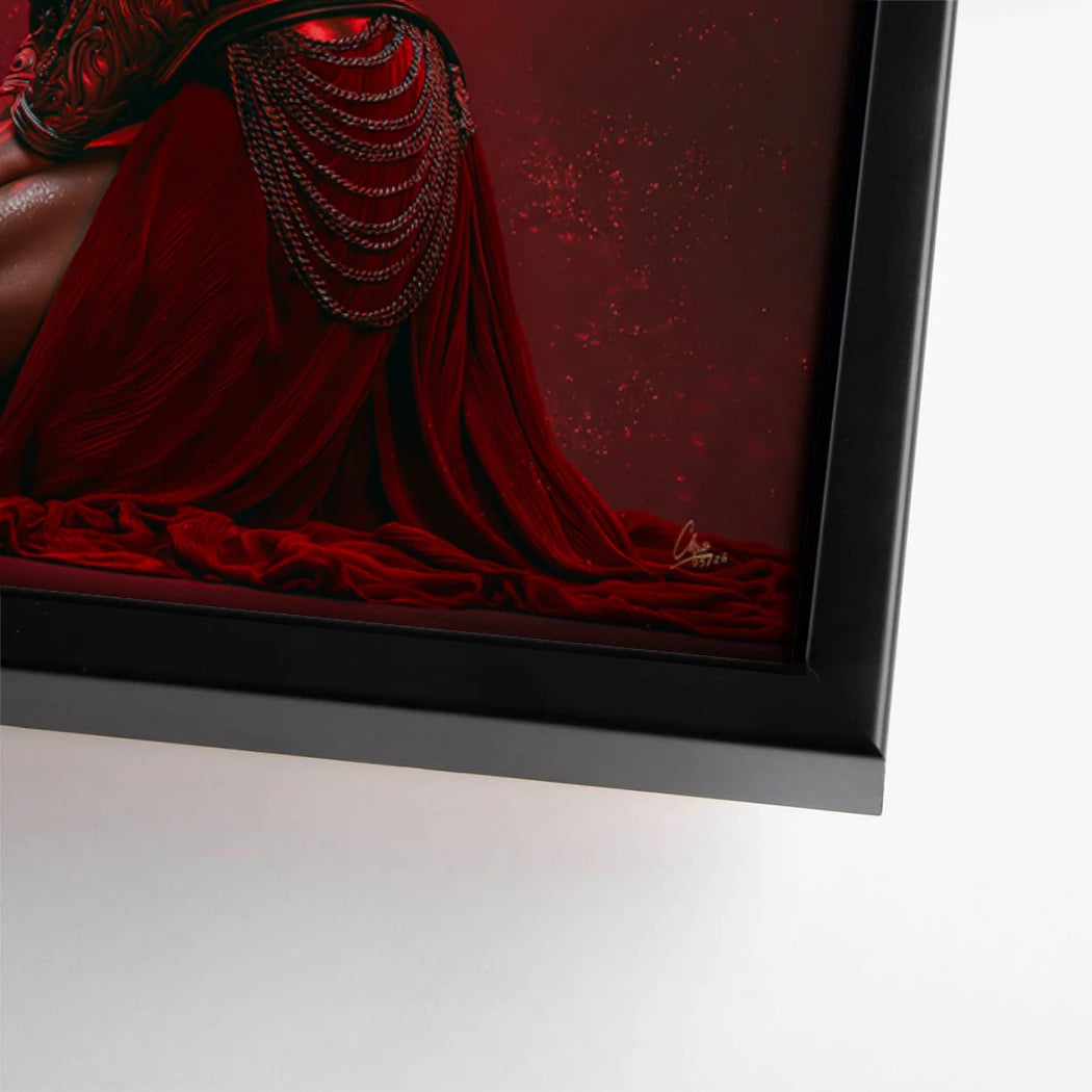 Rote Kriegerin Leinwand Bild