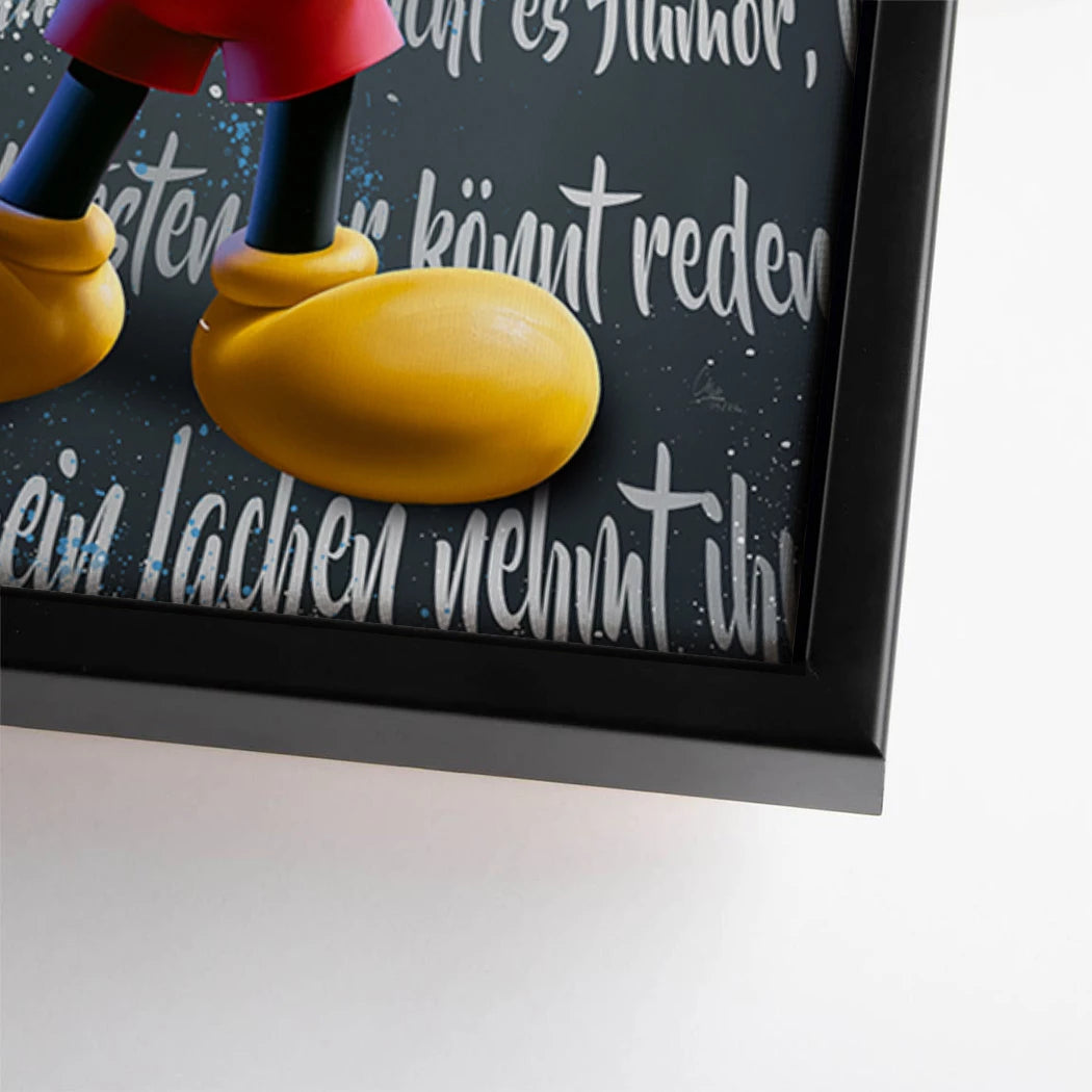 Micky Lacht Leinwand Bild