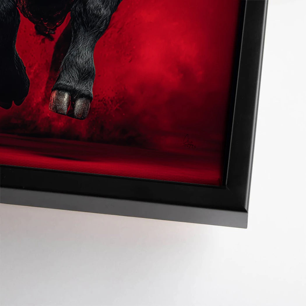 Schwarzer Stier Leinwand Bild