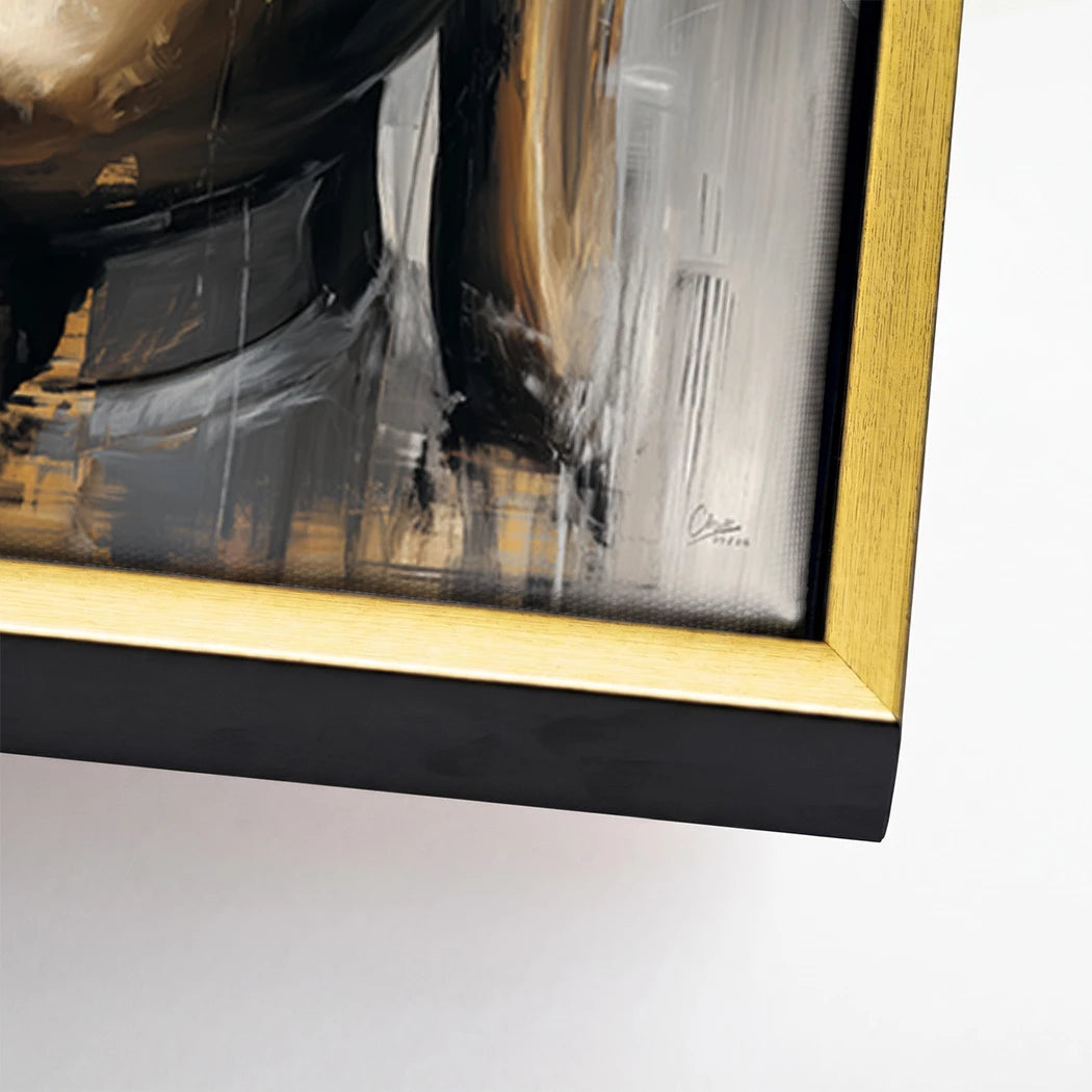 Buddha Gold Leinwand Bild