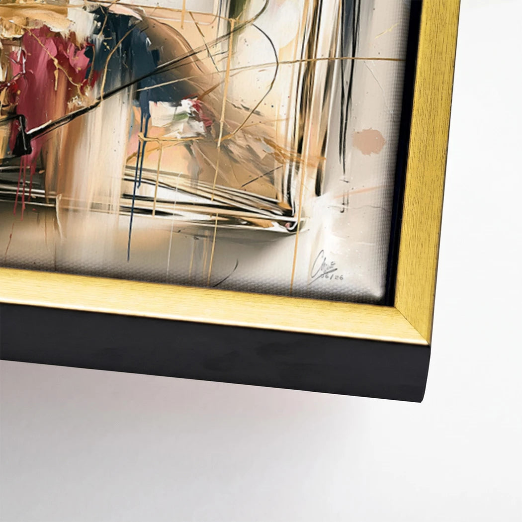 Chanel Goldflakon Leinwand Bild