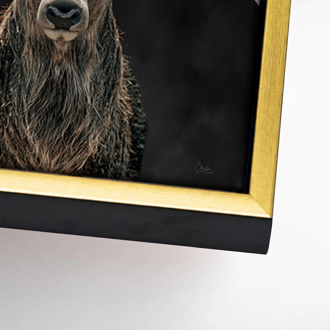 Hirsch Black Art Leinwand Bild