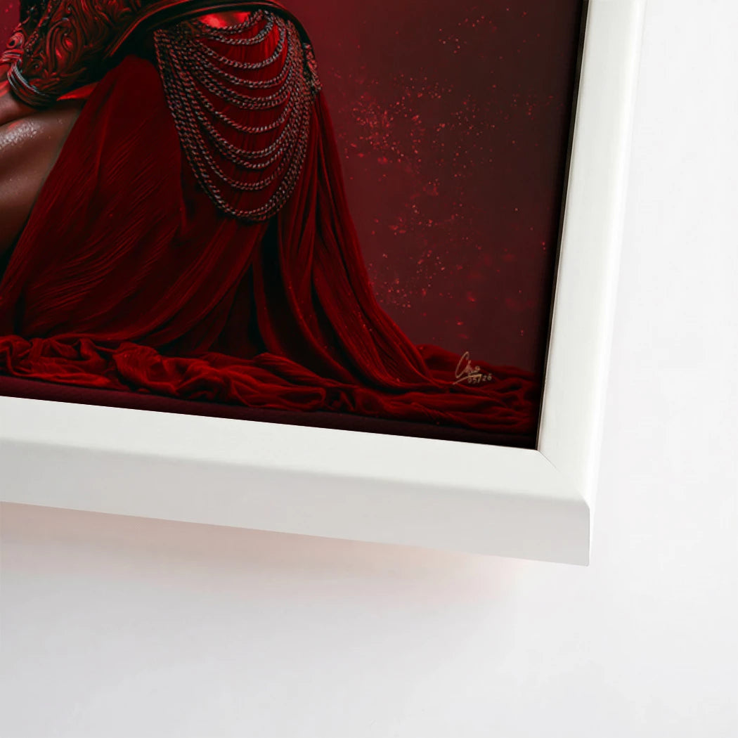 Rote Kriegerin Leinwand Bild