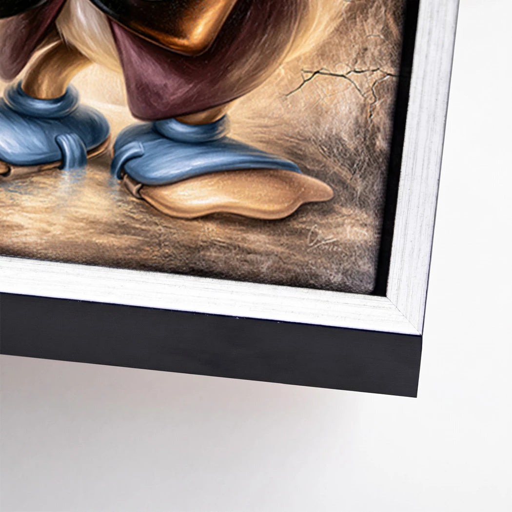 Dagobert Duck Champagner Art Leinwand Bild