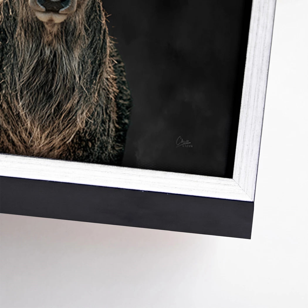 Hirsch Black Art Leinwand Bild