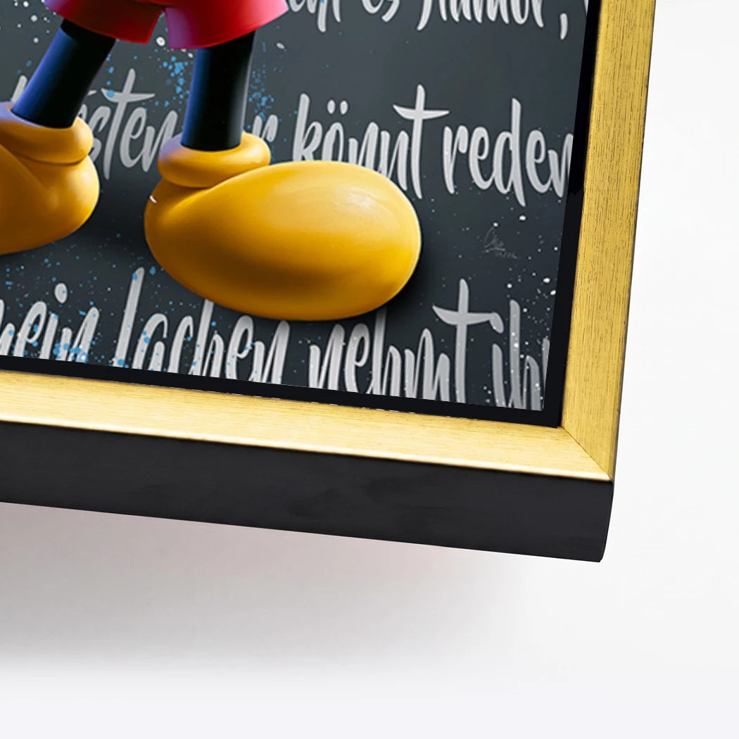 Micky Lacht Leinwand Bild