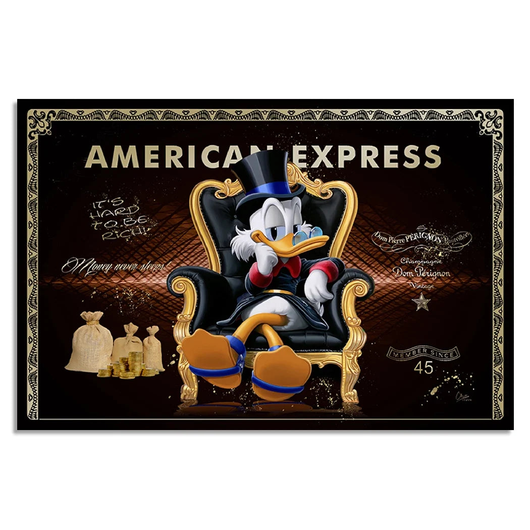 Dagobert Duck Goldrausch Leinwand Bild