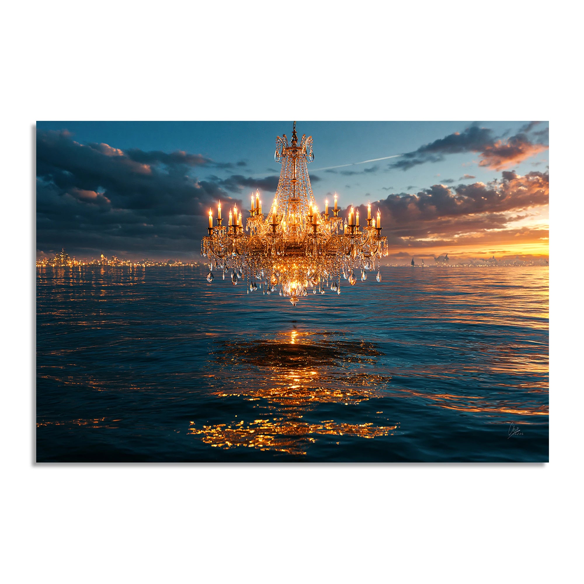Kristall Meerblick Leinwand Bild