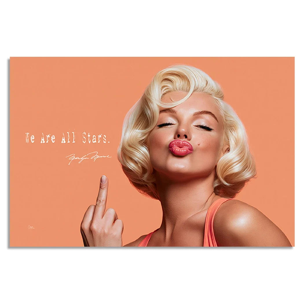 Marilyn Monroe Star Kiss Leinwand Bild