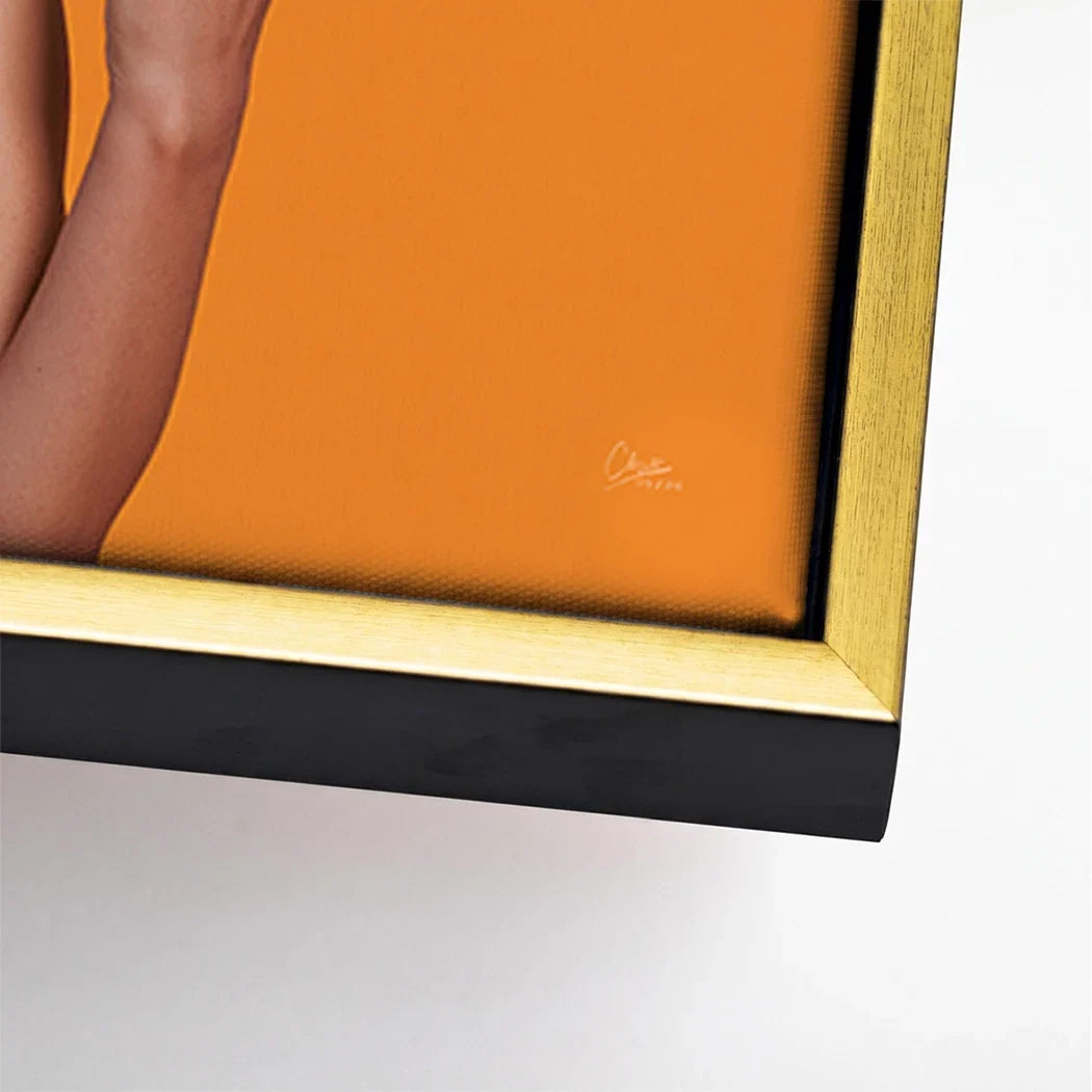 Marilyn Monroe Orange Kiss Leinwand Bild