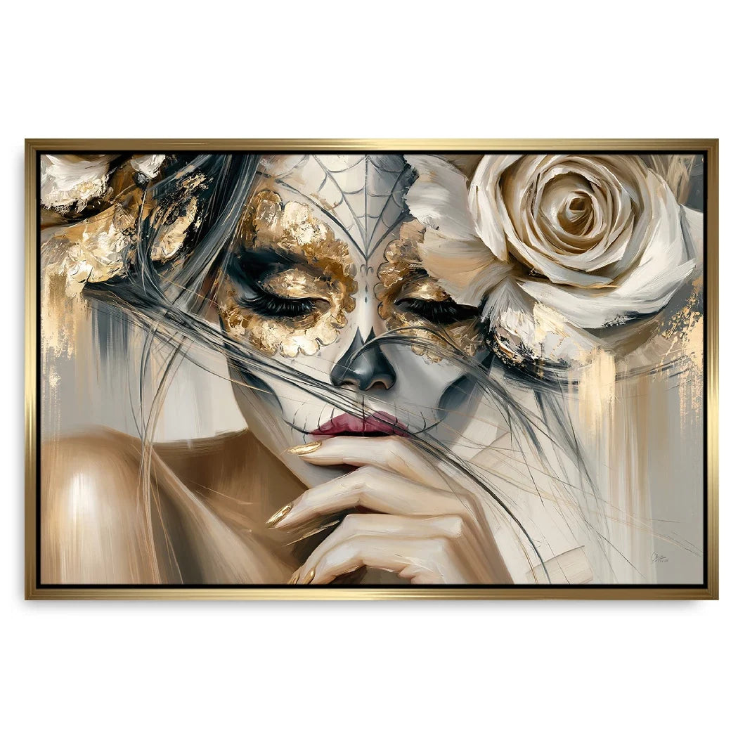 La Catrina Golden Silence Leinwand Bild