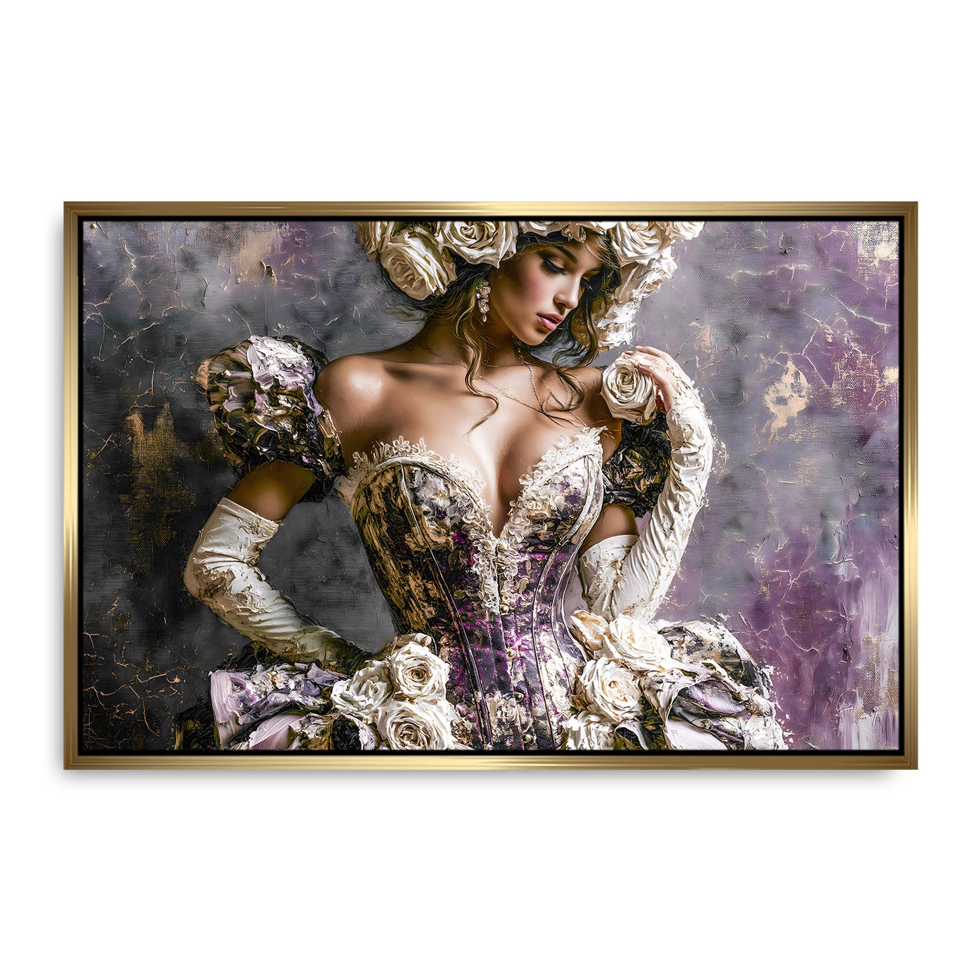 Blüten Couture Leinwand Bild