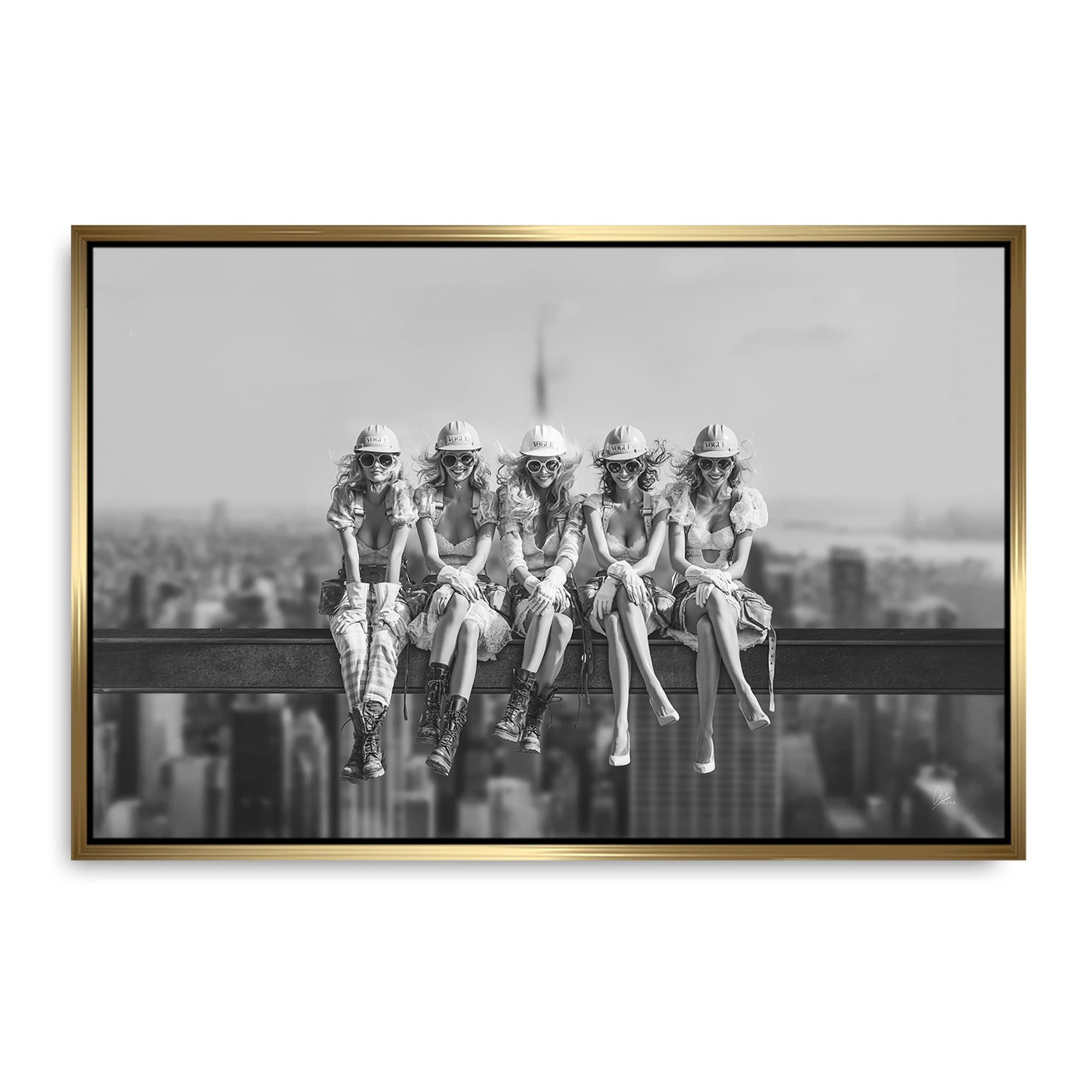 Skyline Girls Leinwand Bild