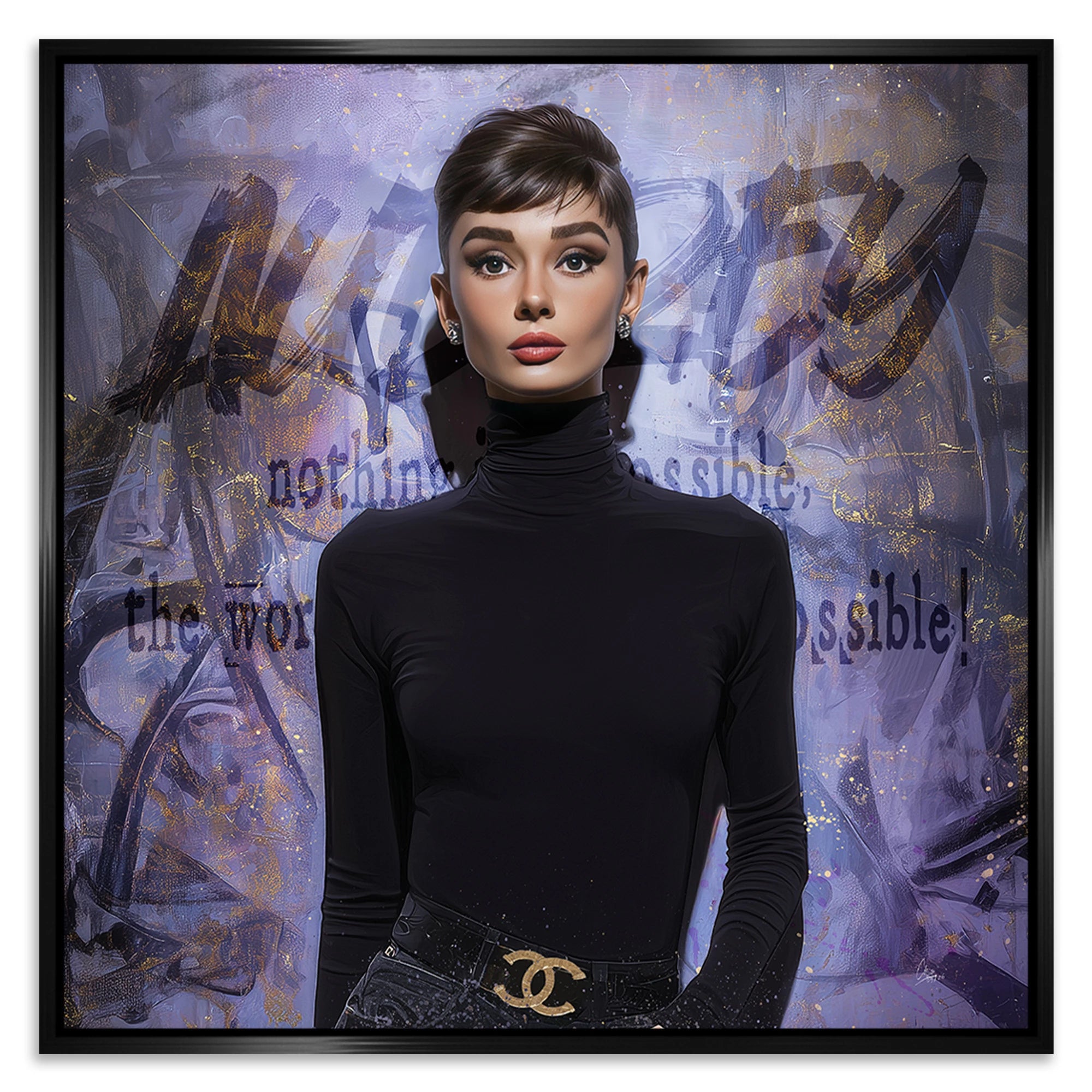 Audrey Hepburn Impossible Leinwand Bild