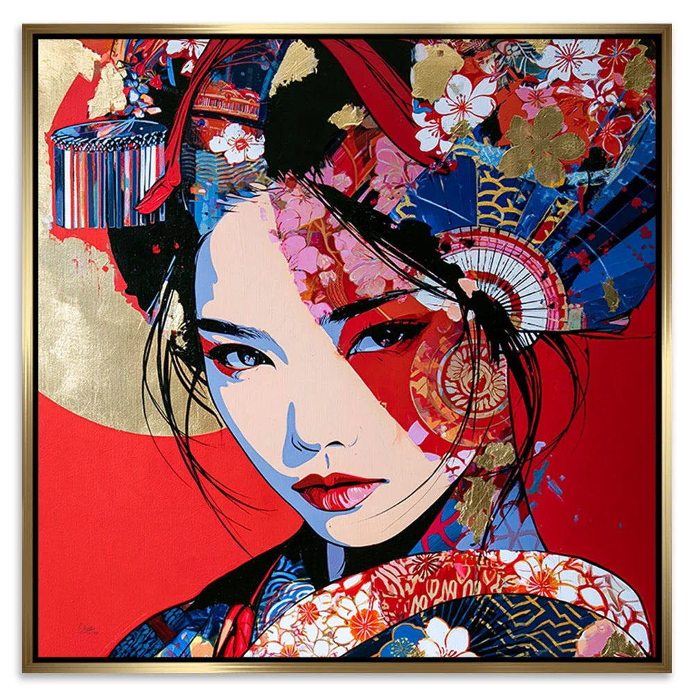 Geisha Rouge Leinwand Bild