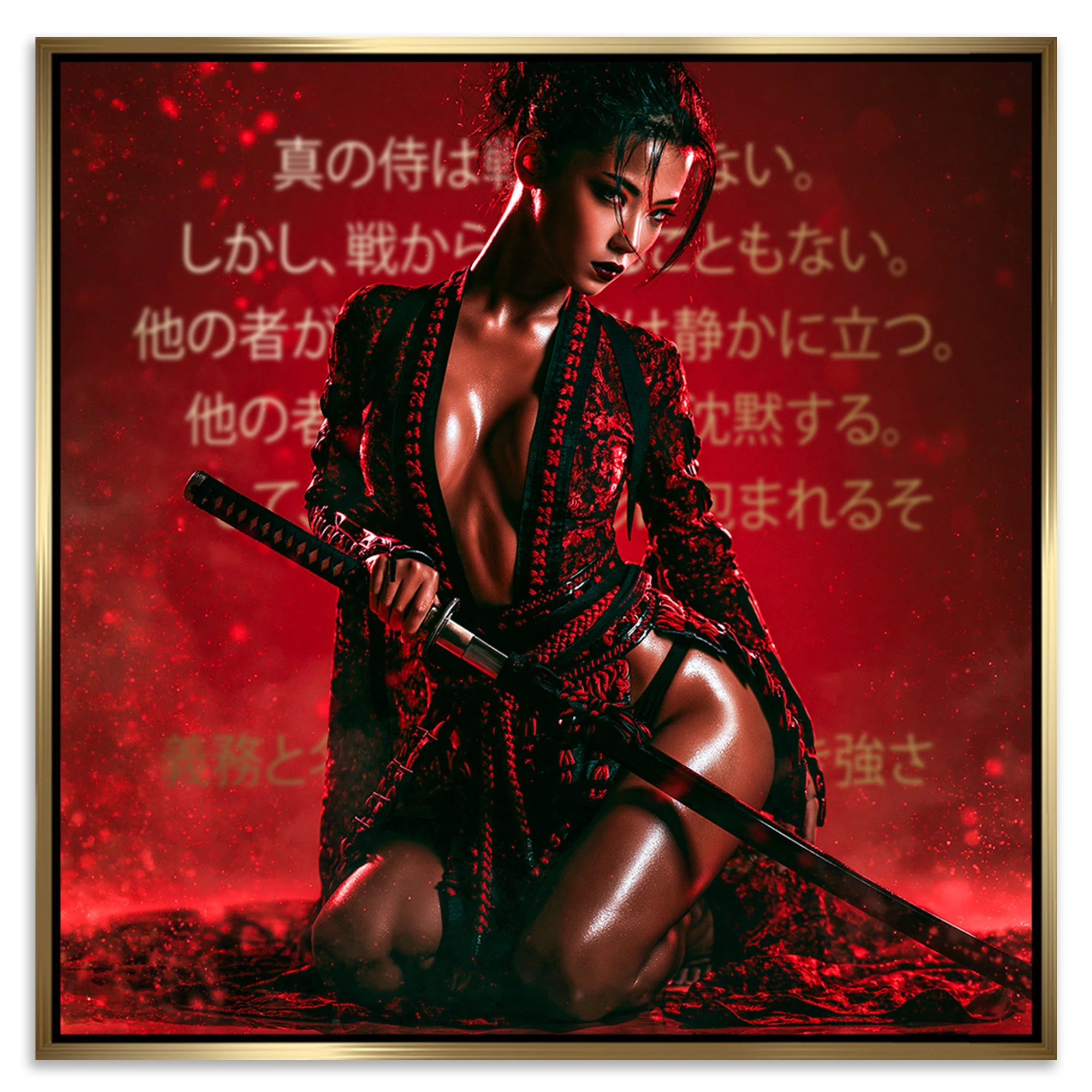 Samurai Rouge Leinwand Bild