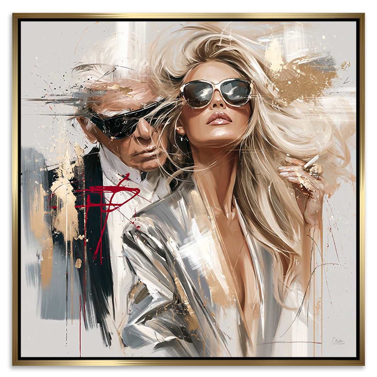 Karl Lagerfeld Catwalk Leinwand Bild