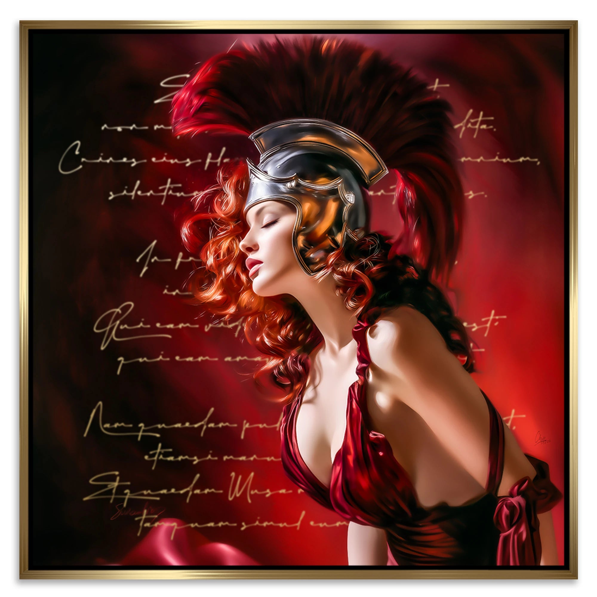 Venus in Rot Leinwand Bild
