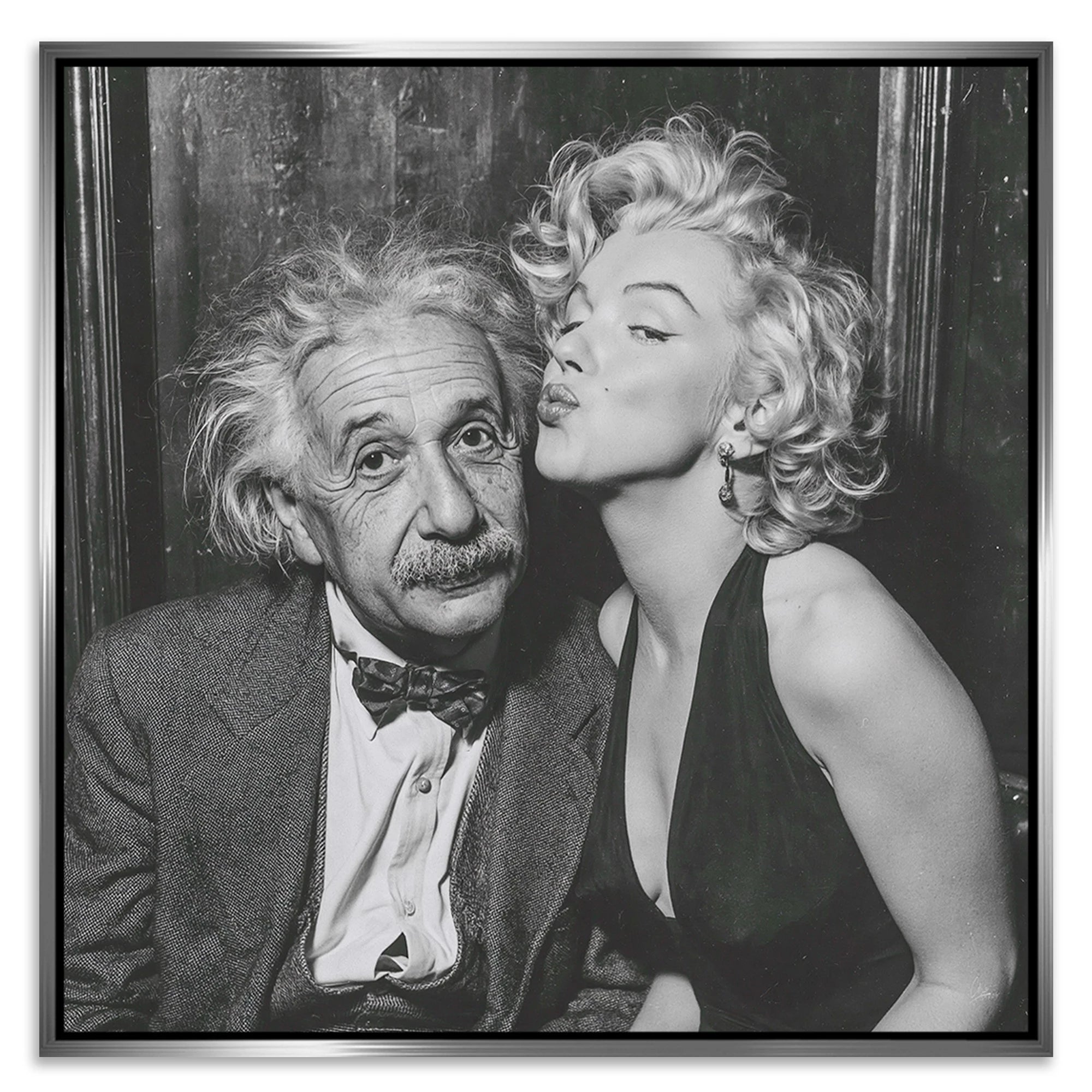 Einstein Monroe Secret Leinwand Bild