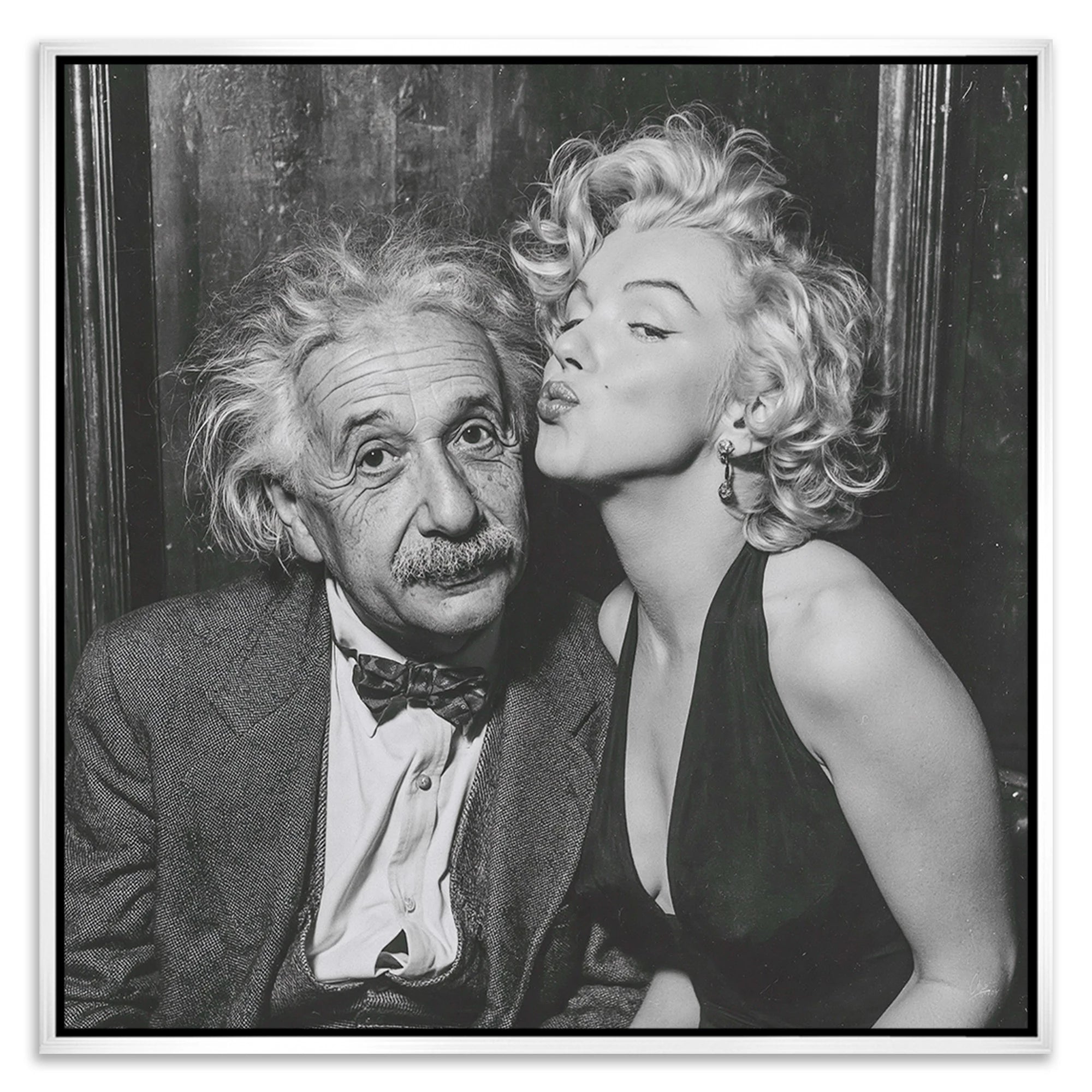 Einstein Monroe Secret Leinwand Bild