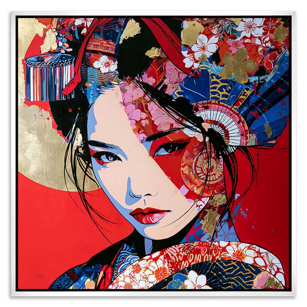 Geisha Rouge Leinwand Bild