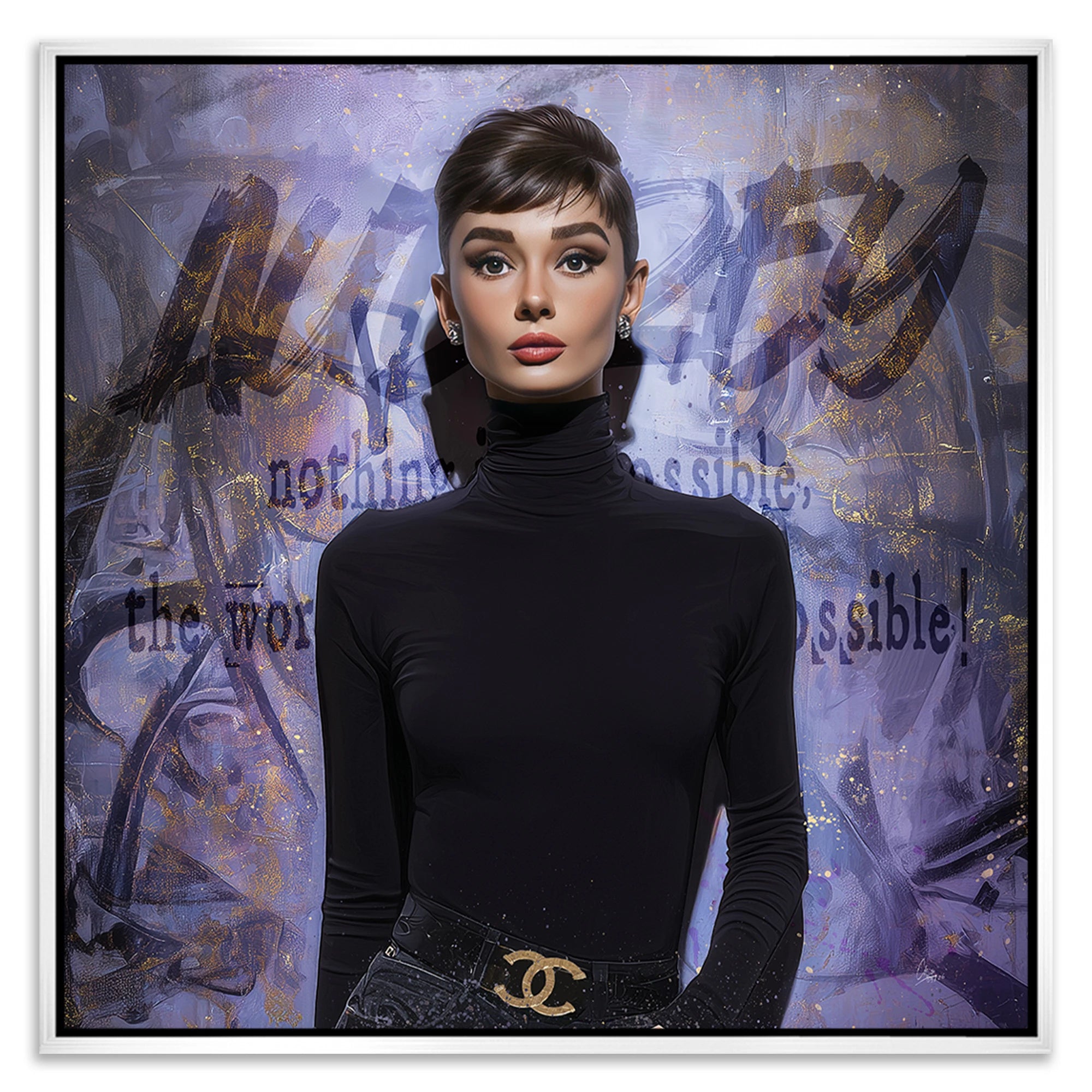 Audrey Hepburn Impossible Leinwand Bild