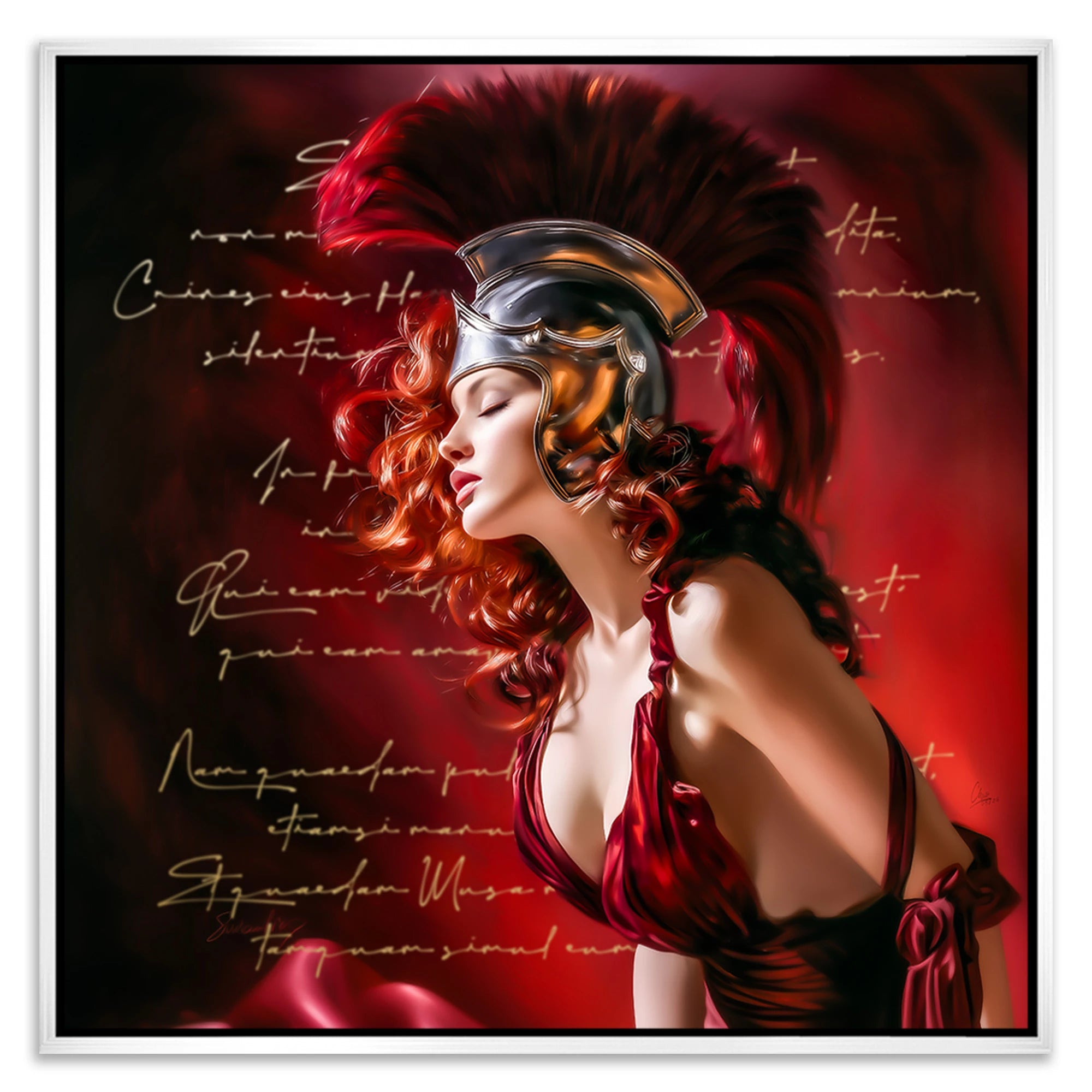 Venus in Rot Leinwand Bild