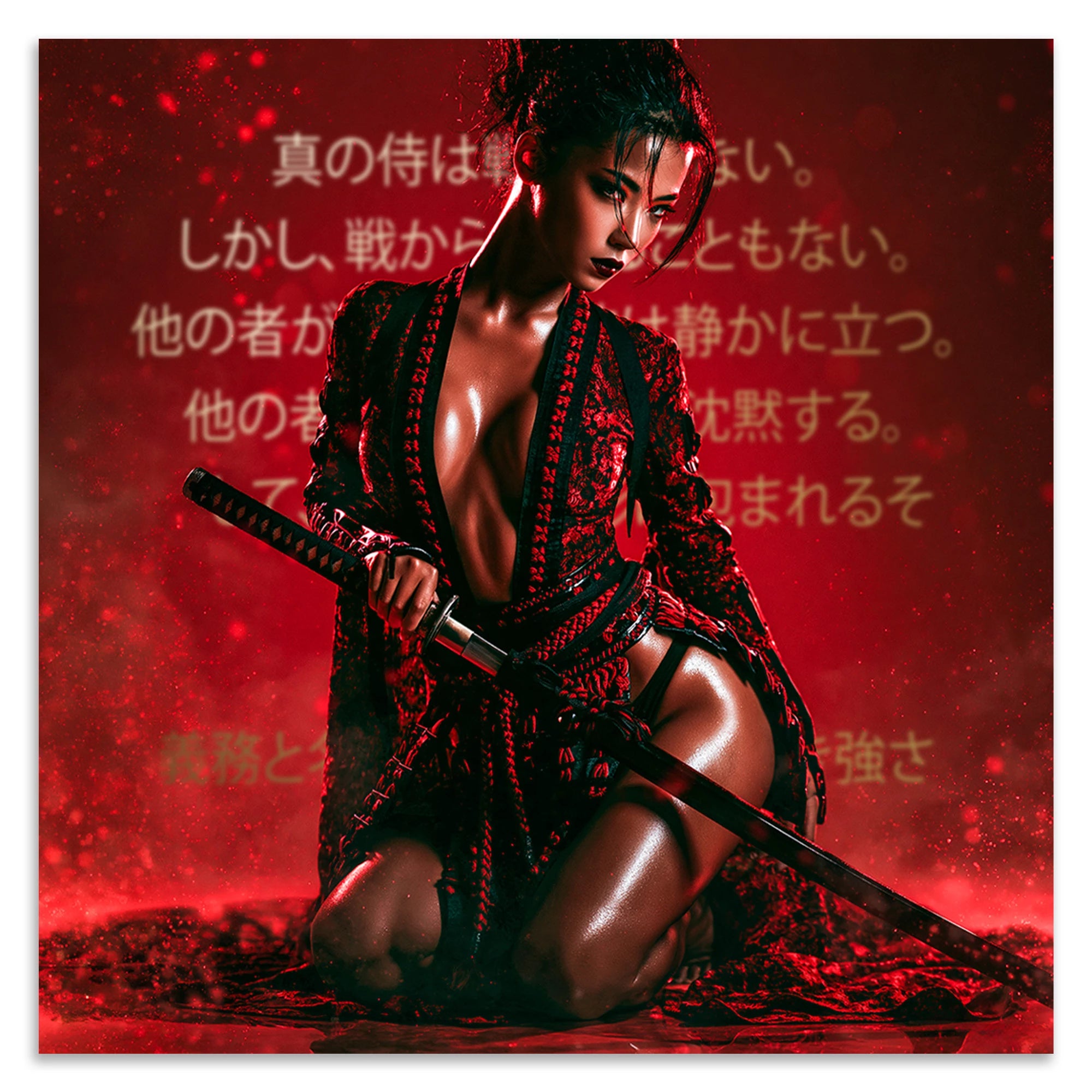 Samurai Rouge Leinwand Bild