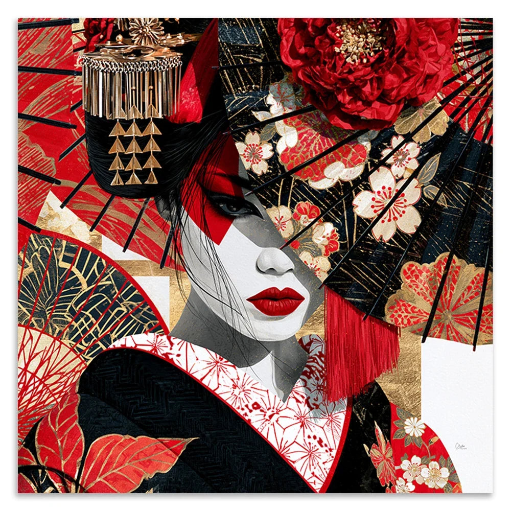 Geisha Royal Leinwand Bild