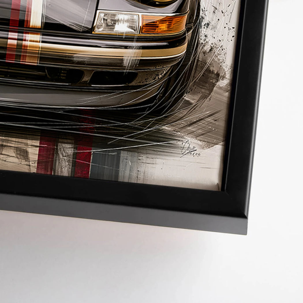 Porsche 911 Black Line Leinwand Bild