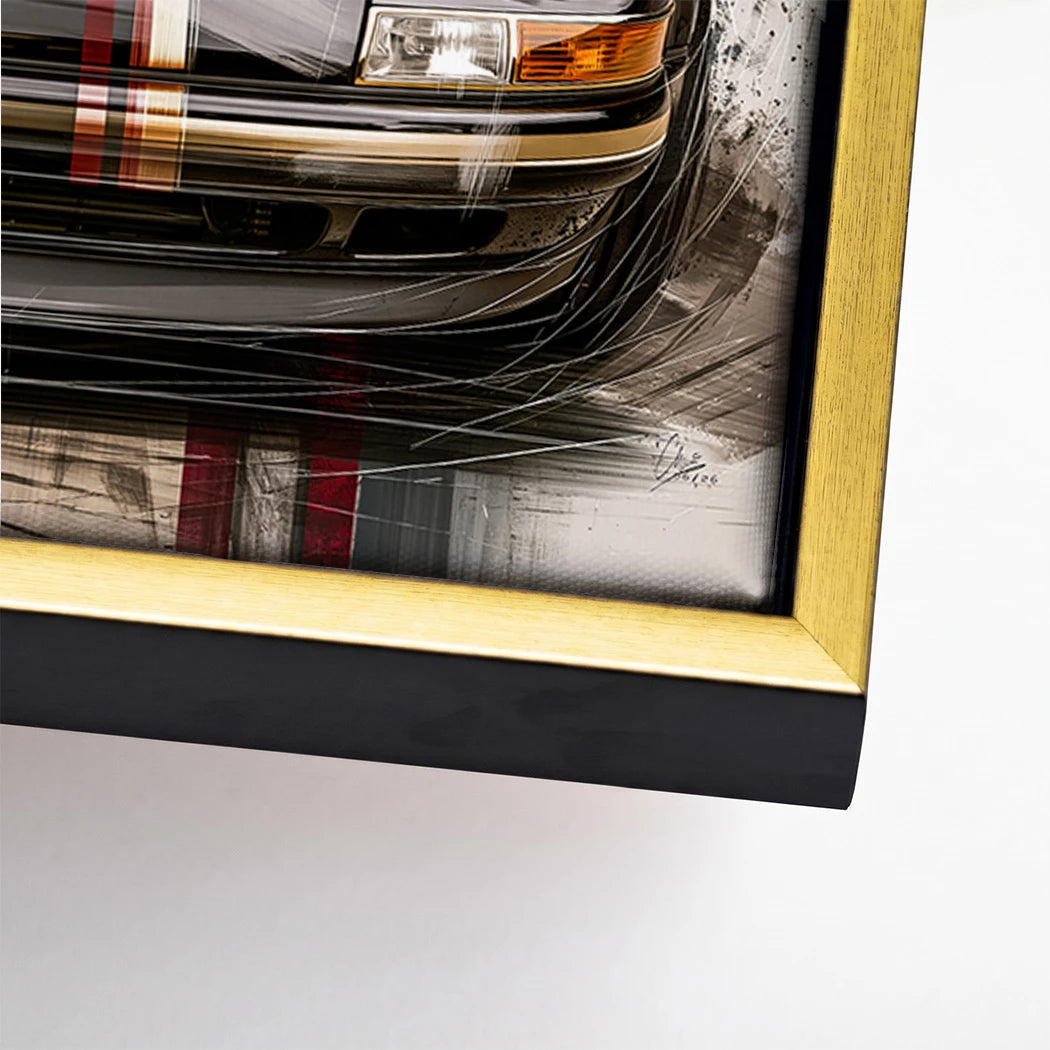 Porsche 911 Black Line Leinwand Bild