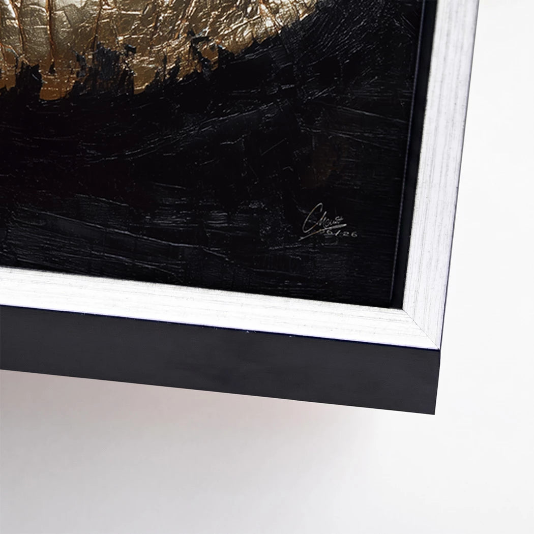 Goldene Lippen Leinwand Bild