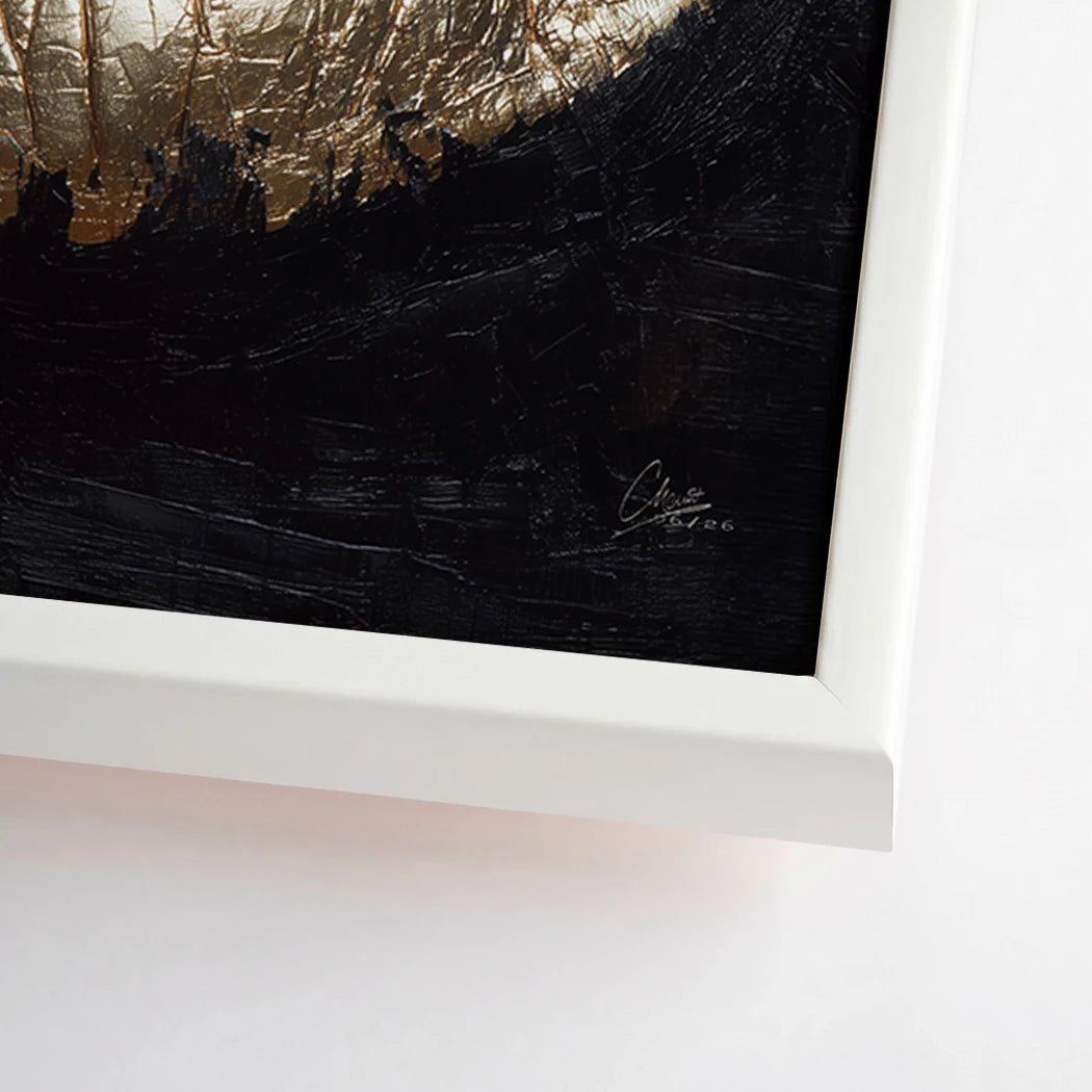 Goldene Lippen Leinwand Bild