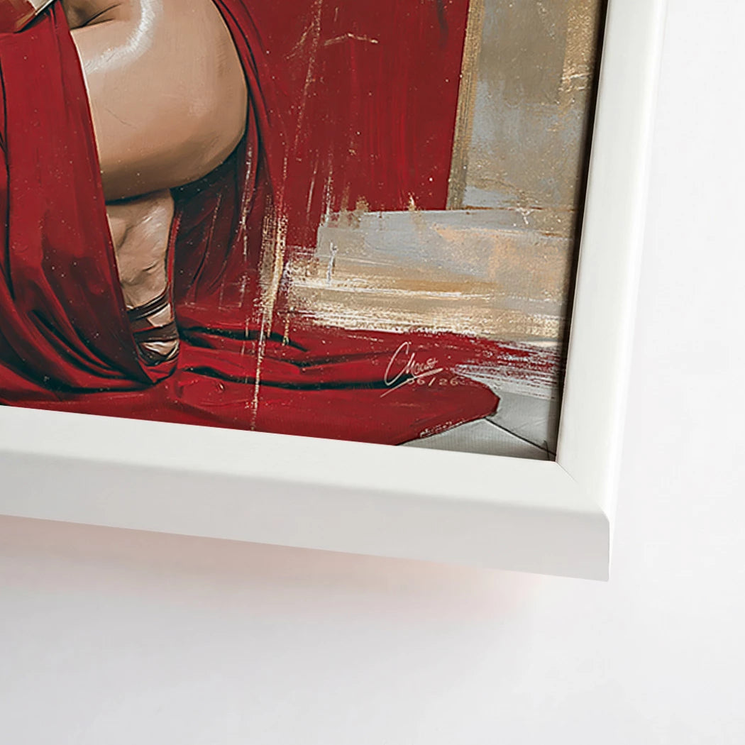 Goldene Gladiatorin Leinwand Bild