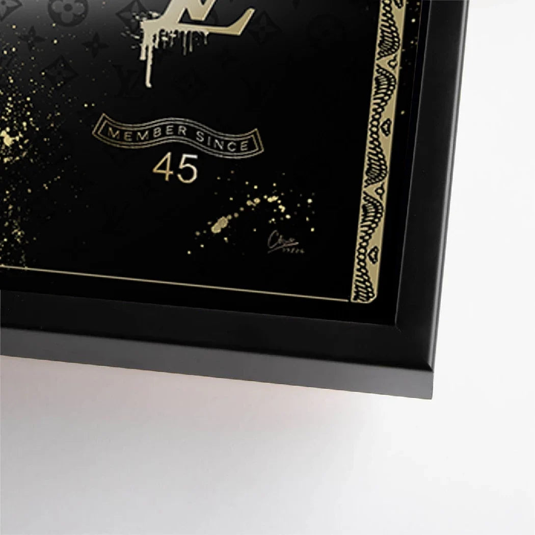 Dagobert Duck Black Amex Leinwand Bild