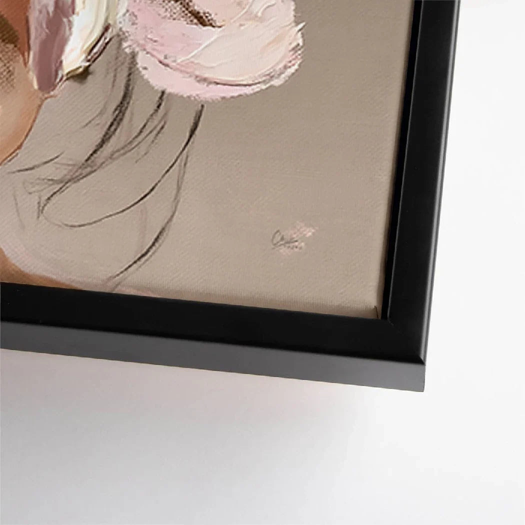 Blütenzauber Rosé Leinwand Bild