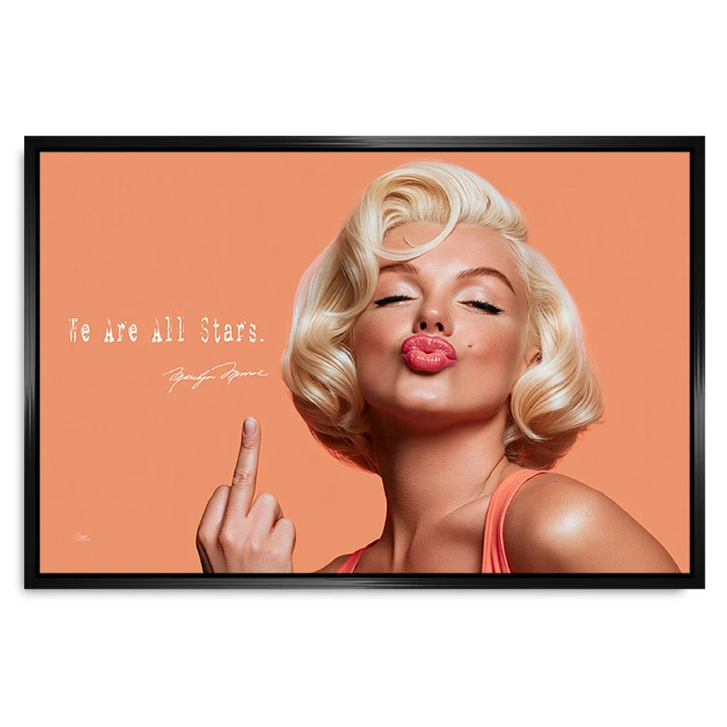 Marilyn Monroe Star Kiss Leinwand Bild
