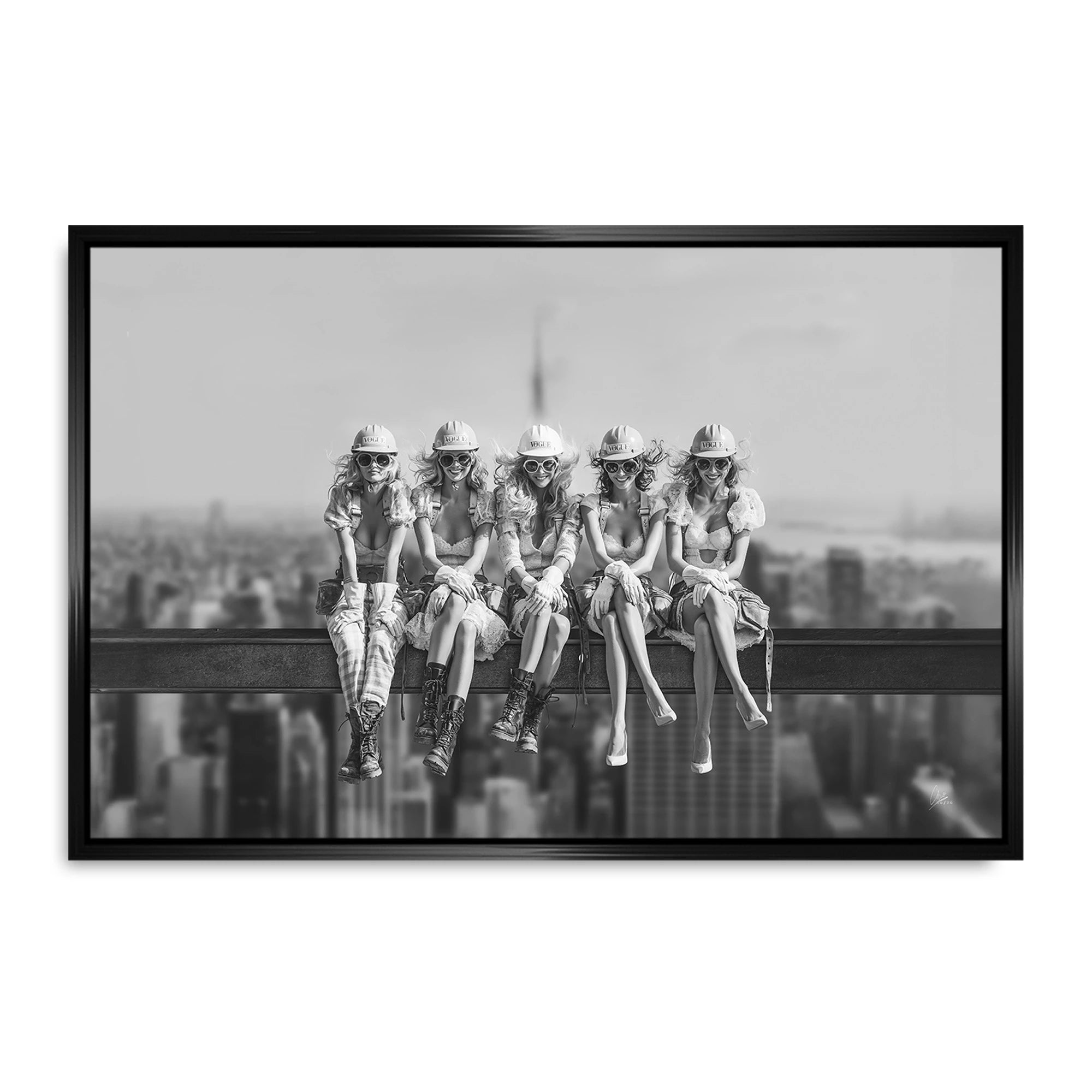 Skyline Girls Leinwand Bild