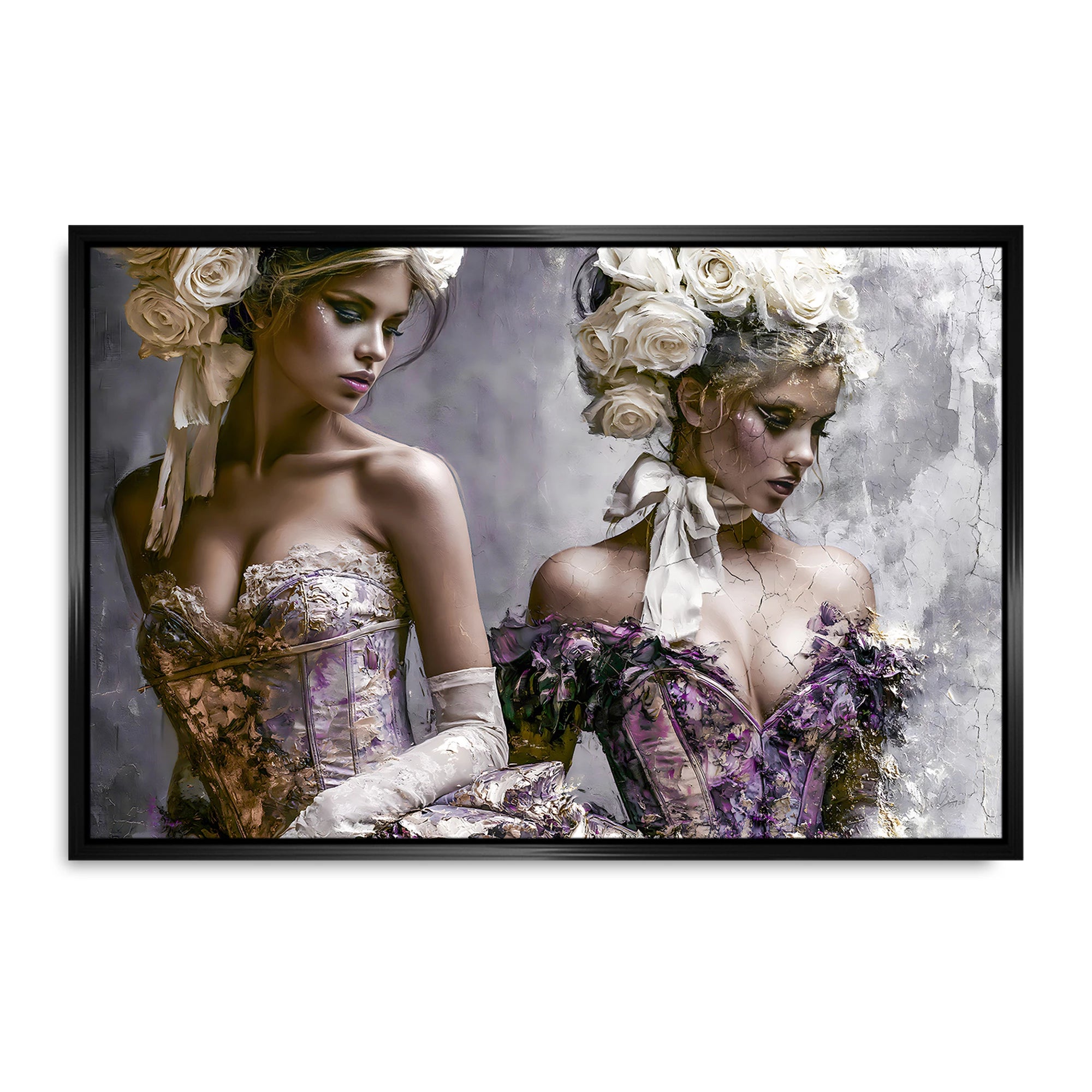 Rosen Duett Leinwand Bild