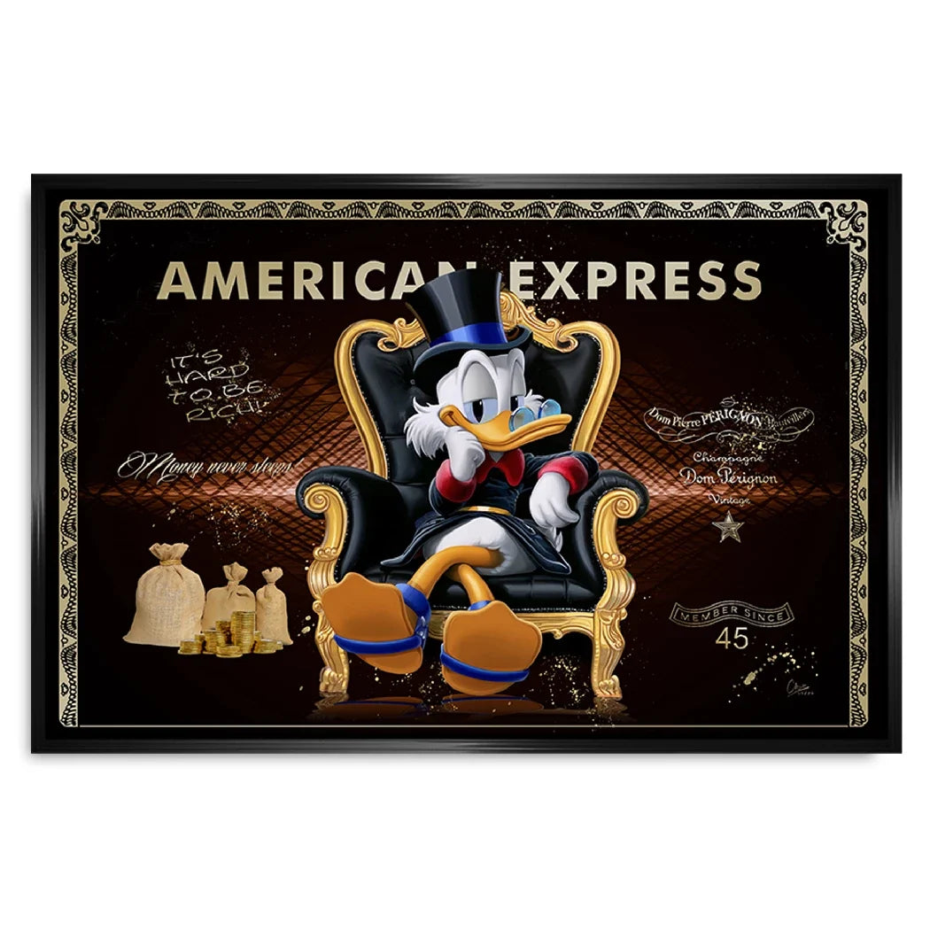 Dagobert Duck Goldrausch Leinwand Bild