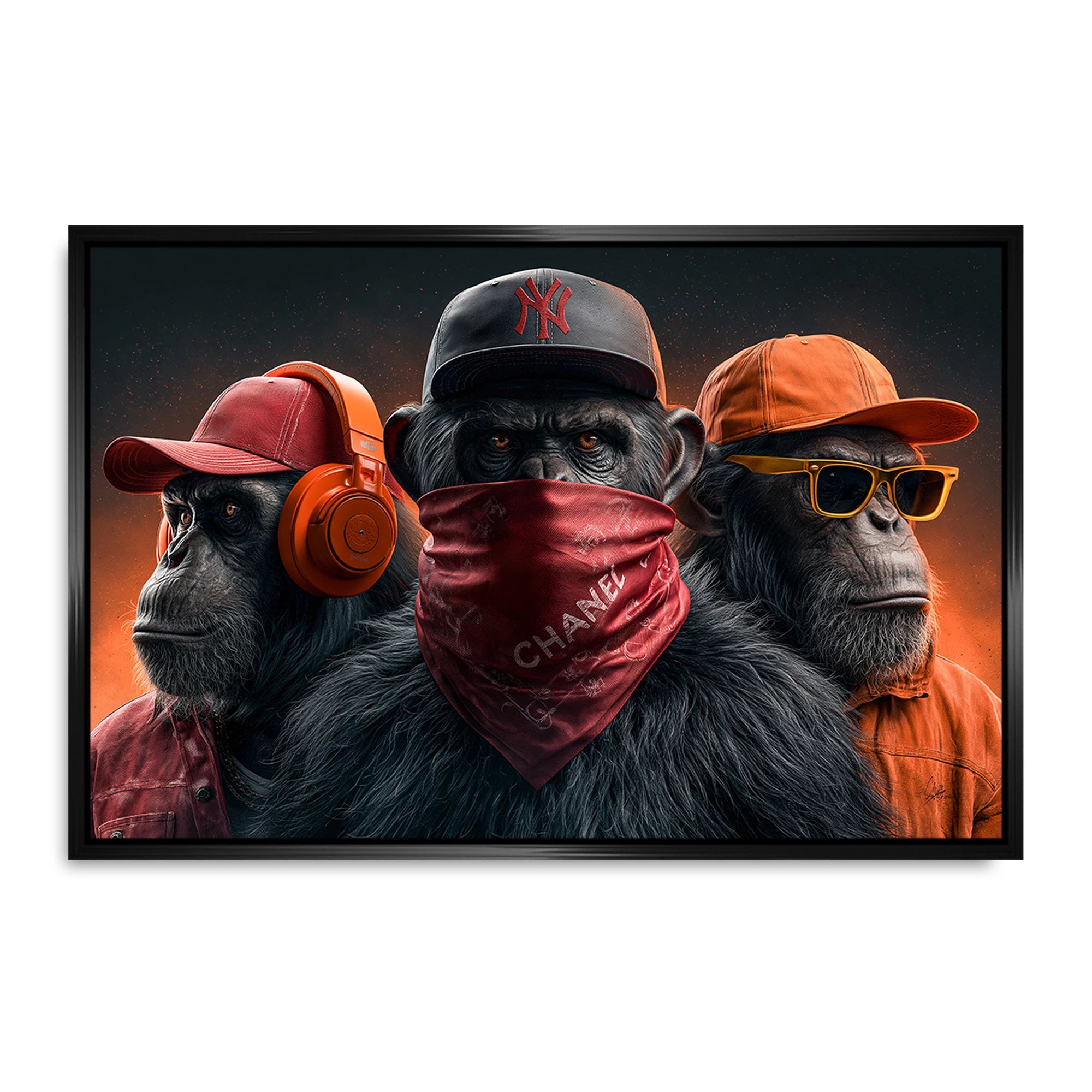 Die drei Affen Leinwand Bild