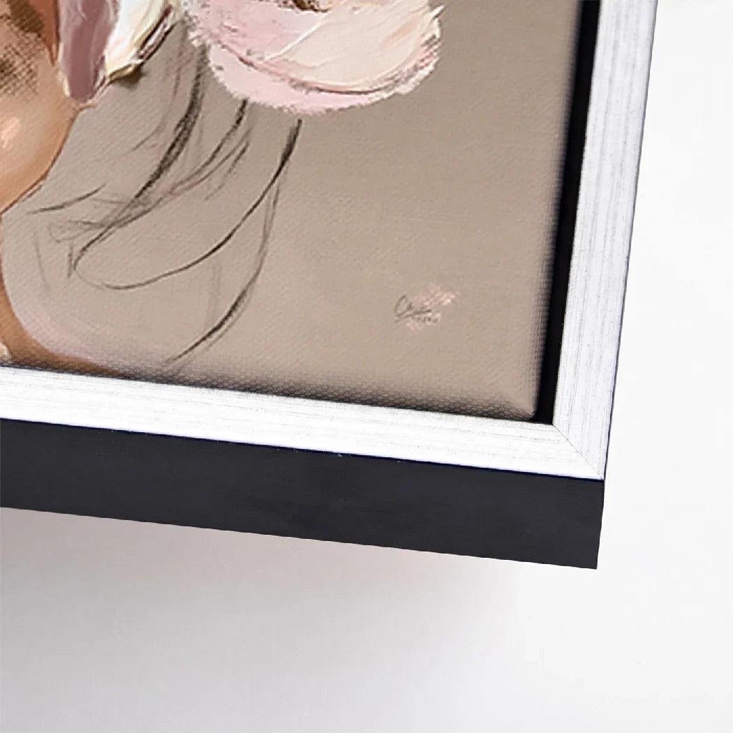 Blütenzauber Rosé Leinwand Bild