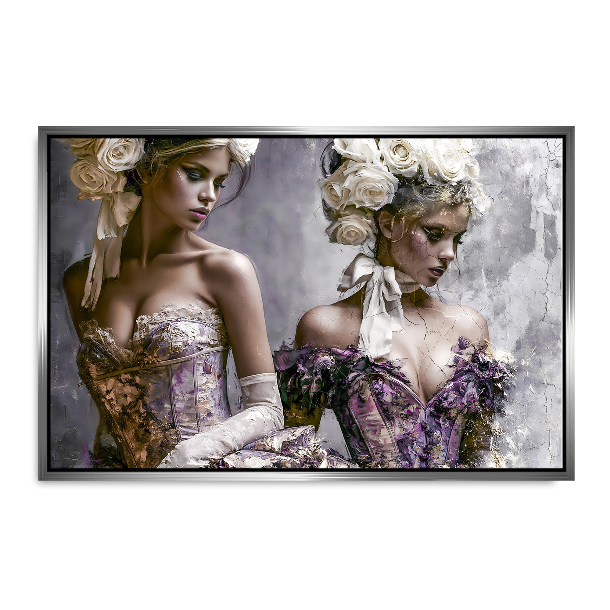 Rosen Duett Leinwand Bild